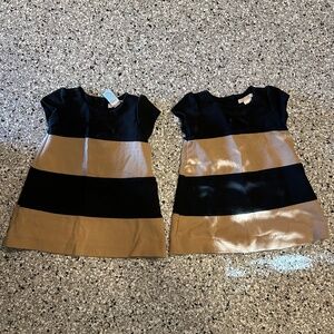Two Janie And Jack Girls Stripe Color block Dress  (12 months)
